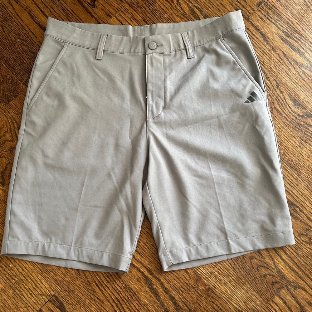 Adidas Mens Gold Shorts, Gray / Size 32